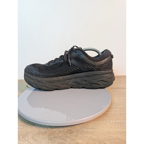 Hoka One One M Bondi 7 Mens Sz 11 4E Sneakers Black Mesh Rocker 1110518 BBLC - Picture 8 of 11